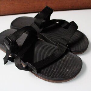 Chaco Lowdown Mens Sandals Size 12 Black Straps Buckle Water Hiking Outdoor